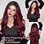 cheap Synthetic Trendy Wigs-Wigs for Women 26inch Long Ombre Wine Red Center Parting Wavy Wigs for WomenBig Bouncy Fluffy Heat Resistant Synthetic Fiber WigsIdeal for Everyday and Parties