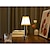 cheap Table Lamps-12inch Fabric Cordless Table Lamp European Style USB Rechargeable Lamp Bedroom Living Room Restaurant Atmosphere Lamp Touch Dimming 2 Modes