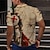 preiswerte Poloshirts für Herren-Soldier Herren Subkulturell 3D Bedruckt Poloshirt Party Strasse Urlaub Milchfieber Kurzarm Umlegekragen Polo-Shirts Khaki Sommer S M L Mikro-elastisch Revers-Polo