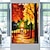 billiga Landskapsmålningar-skog oljemålning handgjord abstrakt kniv höst skog oljemålningar på duk väggkonstmålning landskap väggmålning för heminredning konstverk målning