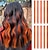 levne Clip in Extensions-barevné růžové prodlužování vlasů clip in 10 ks růžové příčesky melír barevné rovné syntetické klipsy do vlasů pro ženy mřížky 22 palců