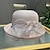 ieftine Pălării &amp; Fascinatoare-Palarioare Palarie Veșminte de cap Poliester Tul Pălărie Vară Clop Paie Căciulă Casual Concediu Elegant Epocă Cu Funde Flori Diadema Articole Pentru Cap