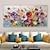 halpa Kukka-/kasvitaulut-käsintehty öljymaalaus kangas seinätaide koriste 3d palettiveitsi värikkäät kukat kodin sisustukseen rullattu kehyksetön venyttämätön maalaus