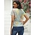 olcso Női pólók-Női Póló Blúz Grafika Világtérkép Többszínű Utca Napi Nyomtatott Póló borsó zöld Rövid ujjú Alap Modern V-alakú Nyár