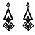 tanie Kolczyki-Damskie Kolczyki drop Geometryczny Cenny Duże Imitacja diamentu Kolczyki Biżuteria Czarny Na Impreza Kij 1 para