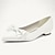 olcso Esküvői cipők-Női Esküvői cipők Lapos Parti Csokor Alacsony Erősített lábujj Elegáns Szatén Fekete Fehér Kristály