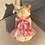 abordables Ropa para perro-vestido de gasa de seda simulada vestido de gato perro vestido de pelo cubo corgi bagel chenery vestido de boda de mariposa peluche de perlas