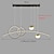 abordables Luces de isla-120 cm Regulable Lámparas Colgantes aluminio Gel de Sílice Estilo artístico Novedad Elegante Acabados Pintados Negro Artístico Moderno 110-240 V