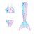 billige Havfruebadedragt-børn piger badetøj bikini geometriske aktive badedragter 3-10 år sommer lilla