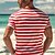 economico Magliette casual da uomo-Per uomo maglietta T-shirt A strisce Girocollo Strada Da mare Maniche corte Tasca frontale Abbigliamento Di tendenza Originale Essenziale Stile da spiaggia