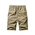 cheap Cargo Shorts-Men&#039;s Cargo Shorts Shorts Button Elastic Waist Multi Pocket Plain Wearable Short Outdoor Daily Holiday Cotton Blend Fashion Casual Khaki