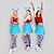 cheap Movie &amp; TV Theme Costumes-The Cat in the Hat Cosplay Thing One Thing Two Cosplay Costume Gloves Socks / Long Stockings Women&#039;s Girls&#039; Movie Cosplay Halloween Blue Halloween Carnival Children&#039;s Day Skirt Gloves Socks
