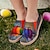 olcso Grafikus nyomtatott cipő-Női Tornacipők Lapos Slip-Ons Nyomtatási cipők Csúsztatható cipők Napi Utazás Madár Festmény Lapos Szabadság Alkalmi Kényelmes Vászon Papucs Világos piros Kék Zöld