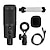 Недорогие Микрофоны-Конденсаторный микрофон USB-микрофон для караоке, студийной записи, игровой записи, микрофон для вещания с зажимом-штативом для ноутбука, настольного ПК