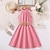 cheap Dresses-Kids Girls&#039; Dress Solid Color Sleeveless Formal Performance Party Fashion Cute Polyester Cotton Blend Summer Spring 2-13 Years Pink