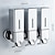 voordelige Zeepdispensers-Transparante 500lm/1000lm/1500lm handmatige zeepdispenser met hendel hotel badkamer wandmontage vierkante zeepdispenser