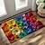 levne Doormaty-duhové květiny rohožka protiskluzový olej odolný kobereček vnitřní venkovní rohož ložnice výzdoba koupelna rohožka vstupní kobereček rohožka