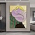 abordables Peintures portraits-Peint à la main Pablo Picasso femme avec peinture aux cheveux jaunes (femme aux cheveux jaunes) reproduction de peinture à l&#039;huile sur toile de lin peinture de qualité faite à la main
