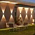cheap Outdoor Wall Lights-1 Pc solar powered wall lamp with upper and lower lights, outdoor fence, courtyard, garden decoration light