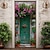 cheap Door Covers-Blue Floral Door Door Covers Door Tapestry Door Curtain Decoration Backdrop Door Banner for Front Door Farmhouse Holiday Party Decor Supplies