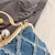 billige Håndtasker og net-Dame Håndtaske Kobling Denimstof Fest Daglig Kæde Stor kapacitet Anti-Støv Helfarve Geometrisk Hvid Blå Mørkeblå