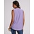 cheap Basic Women&#039;s Tops-Tank Women&#039;s Light Pink Black White Solid Color Pleated Hollow Out Daily Basic Square Neck S