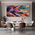 cheap Abstract Paintings-Colorful Feather Oil Painting handmade Canvas painting hand painted Abstract Modern Art painting wall painting Living room Wall Decor Large Textured Wall Art Custom Gift Painting