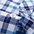 levne Pánské společenské košile-Pánské Košile k obleku Košile na knoflíky Zkontrolujte košili Košile s límečkem Bílá Rubínově červená Vodní modrá Krátký rukáv Kostkovaný Přehnutý Léto Jaro Svatební Ležérní Oblečení
