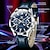 cheap Quartz Watches-OLEVS Men Quartz Watch Fashion Casual Wristwatch Luminous Calendar Chronograph Waterproof PU Leather Watch