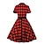 cheap Historical &amp; Vintage Costumes-Retro Vintage 1950s Dress Swing Dress Flare Dress Women&#039;s Plaid Checkered Checkered Gingham Masquerade Homecoming Tea Party Casual Daily Dress