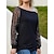 billiga Bastoppar för dam-modekläder för kvinnor casual diagonal långärmad topp dam sexig off shoulder lös t-shirt plus size