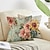billige blomster- og plantestil-fløjlspudebetræk blomsterarrangement print enkelt afslappet firkantet klassiske pudepuder sengesofa stue dekorativ 16&quot;/18&quot;/20&quot;