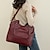 cheap Handbag &amp; Totes-Women&#039;s Shoulder Bag PU Leather Daily Zipper Large Capacity Anti-Dust Multi Carry Solid Color Black Red Blue