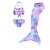 Недорогие Купальник «Русалочка»-детские купальники для девочек бикини геометрические активные купальники 3-10 лет летние фиолетовые