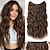 cheap Clip in Extensions-Halo Hair Extensions 20 Inch Invisible Wire Long Wavy Dark Brown Hair Extensions for Women Adjustable Size Hairpiece 4 Clips in Hair Extension