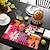 cheap Placemats &amp; Coasters &amp; Trivets-1PC Floral Placemat Table Mat 12x18 Inch Table Mats for Party Kitchen Dining Decoration