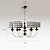 abordables Suspension-Pendentif LED lumière 3/6 tête 60 cm/85 cm bois tissu pour salle à manger chambre lampes suspendues 110-240 v