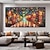 abordables Pinturas de paisajes-pintura al óleo pintado a mano pintura al óleo 3d pintado a mano espátula luz de calle luces azules pintura decoración del hogar lienzo arte de la pared pintura amantes de la pintura