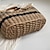cheap Handbag &amp; Totes-Women&#039;s Shoulder Bag Beach Bag Straw Bag Straw Daily Beach Zipper Large Capacity Breathable Geometric Khaki Beige
