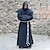 cheap Historical &amp; Vintage Costumes-Punk &amp; Gothic Medieval Renaissance 17th Century Coat Cosplay Costume Hoodies Robe Outerwear Wizard Priest Men&#039;s Halloween Performance Masquerade LARP Coat Medieval Cloak