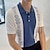 abordables jersey de punto tipo polo-Hombre Polo polo de negocios Negocio Casual Diseño Manga Corta Oficina Jacquard Botón frontal Verano Azul Polo