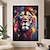 billiga Djurmålningar-stort lejon oljemålning på duk handmålad tiger abstrakt djur canvas målning väggkonst modern impressionistisk lejon konstverk bild för vardagsrum sovrum vägg heminredning