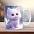ieftine Cupe &amp; Căni-3d pisoi gaură într-o cană de perete, cană 3d pisică albă 3d noutate căni pisici iubitorii de pisici cană de cafea cană club de pisici cană albă din ceramică cadouri pentru bărbați femei