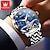 お買い得  機械式腕時計-OLEVS 男性 機械式時計 ファッション カジュアルウォッチ 腕時計 自動巻き トゥールビヨン ムーンフェイズ表示 光る 鋼 腕時計