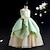 cheap Party Dresses-Kids Girls&#039; Party Dress Flower Sleeveless Pegeant Sweet Polyester Summer Spring Fall 4-13 Years Light Green