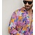 cheap Men&#039;s Aloha Shirts-Leaf Tropical Hawaiian Fashion Casual Men&#039;s Shirt Button Up Shirt Casual Shirt Daily Hawaiian Vacation Spring &amp;  Fall Lapel Long Sleeve Purple S, M, L 100% Cotton Shirt