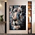 billiga Djurmålningar-stort lejon oljemålning på duk handmålad tiger abstrakt djur canvas målning väggkonst modern impressionistisk lejon konstverk bild för vardagsrum sovrum vägg heminredning