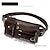 cheap Men&#039;s Bags-Men&#039;s Crossbody Bag Shoulder Bag Belt Bag Leather Cowhide Outdoor Daily Holiday Zipper Large Capacity Durable Multi Carry Solid Color Coffee