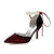olcso Esküvői cipők-Női Esküvői cipők Ruha cipő Esküvő Parti Csokor Hamis gyöngy Tűsarok Erősített lábujj Szexi minimalizmus Bársony Fűzős Bor Fekete Rózsaszín