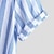halpa Puuvilla-pellavapaita-Miesten Paita pellava paita Puuvillainen pellava paita Button Up paita Rento paita Kesä paita Sininen Lyhythihainen Raita Pystykaulus Kesä Katu Havaijilainen Vaatetus